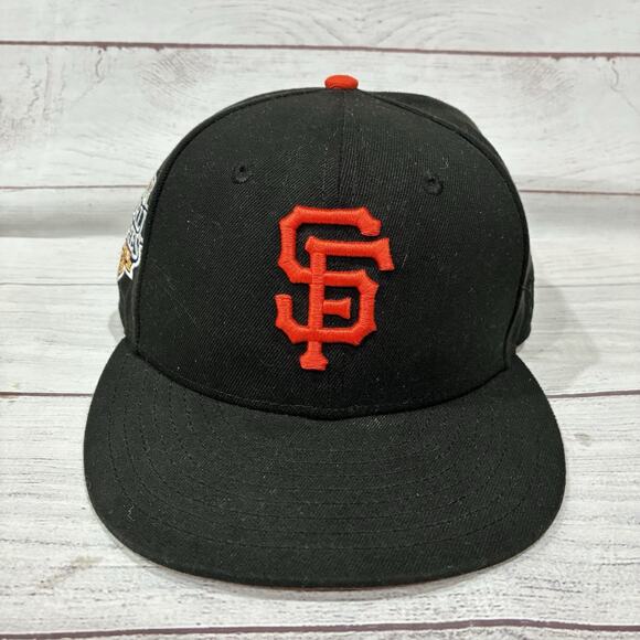 San Francisco Giants Hat Cap Fitted Mens 7 3/8 MLB Baseball World Series New Era - Picture 1 of 7